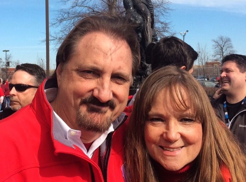 Jon and Mary Aleckson at a Wisconsin Badgers event
